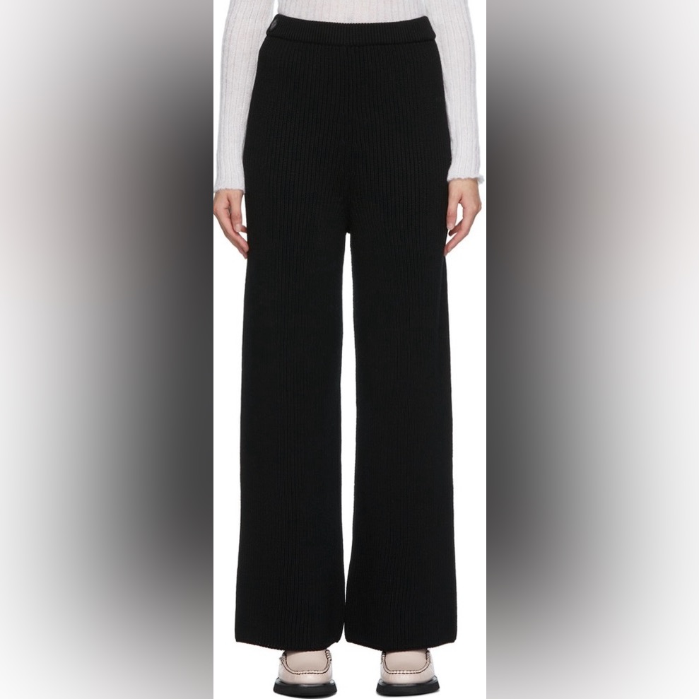 New Saks Potts Designer Rib Knit Merino Wool Italy Pants — image 4 of 8
